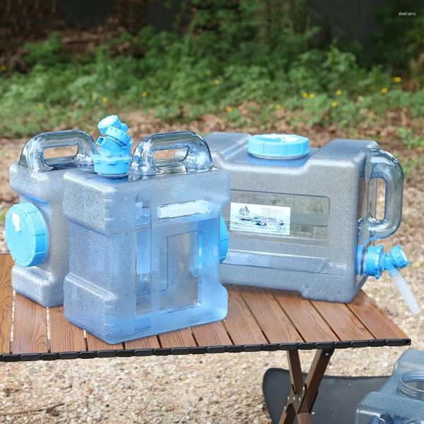 Bottiglie d'acqua 6/8/13/18L Contenitore portatile Portable Camping Storage con rubinetto grande capacità per cucinare escursioni da picnic