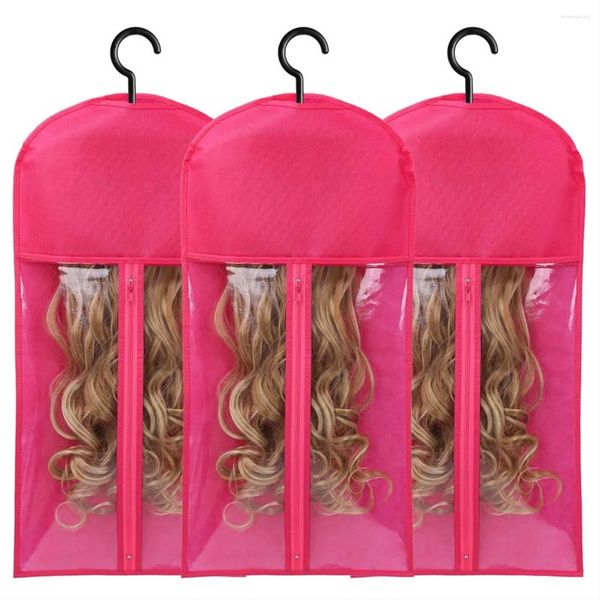 Caschetti per gioielli 3pcs Porta di prolunga per le parrucche per parrucche per più parrucche con rosa gancio