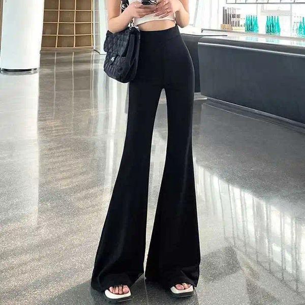Женские брюки модная офисная леди с высокой талией сплошные брюки.