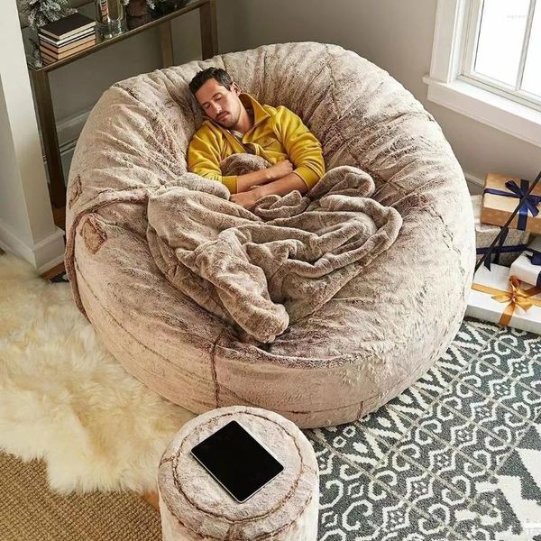 Stuhlabdeckungen XXL Giant Sofa Cover Super Weichbohnenbeutel ohne Füllstoff Freizeittaschen Möbeldekoration