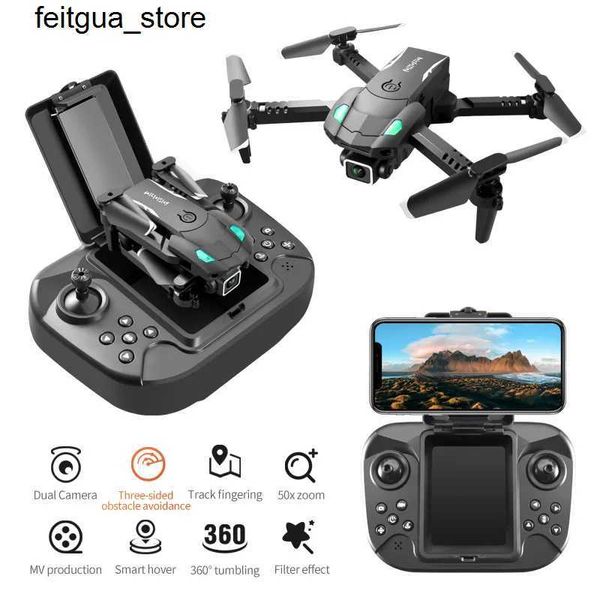 Droni S128 Mini drone HD 4K Doppia fotocamera a tre lati Evitamento dell'aria a pressione dell'aria altezza fissa Piegabile a quattro elicotteri giocattolo S24513