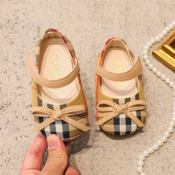 Çocuk Prenses Ayakkabı Bebek Yumuşak Yumuşak Yürümeye Başlayan Toddler Ayakkabılar Çocuk Tabağı Kumaş Tek Ayakkabı 0-3 Yaşındaki Yay Sandalet