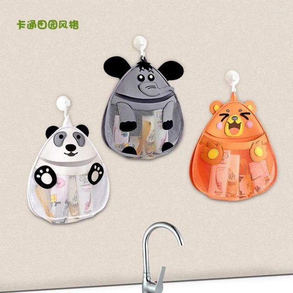 Bolsas de armazenamento Bath Toys Bath Bag Mesh Mesh Toy Wall Supplies Bathroom Supplies