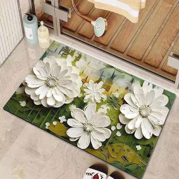 Tappeti fiore in tappeto tappetino da pavimento del bagno