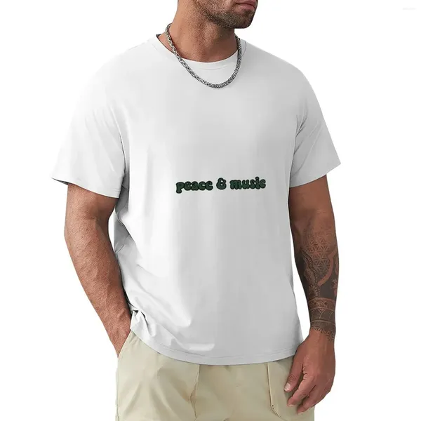 Polos masculinos Dark Green Peace Music Edition Edition Plus Size Tops