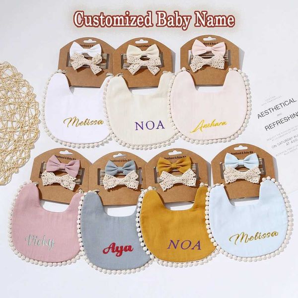 Bibs Burp panni 3 pezzi/set per ragazze neonate personalizzate per neonati fascia per cuccioli di burp burp burp brsettoli impermeabili per neonati per bambini personalizzati pettorali personalizzati d240513