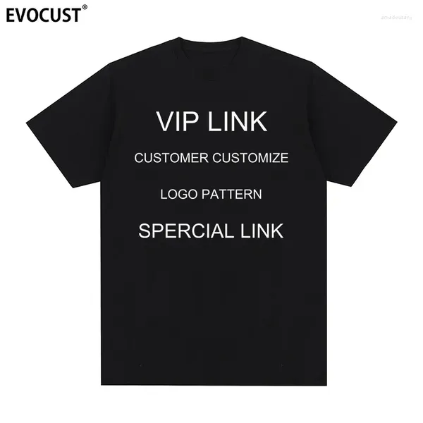 Abiti da uomo A1072 Prodotti Cliente personalizza Modello VIP Link VIP T-Shirt Cotton Maglietta Maglietta