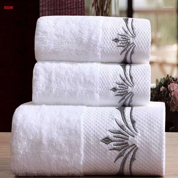 Asciugamano 3pcs set bianco pakistan cotone a cinque stelle h