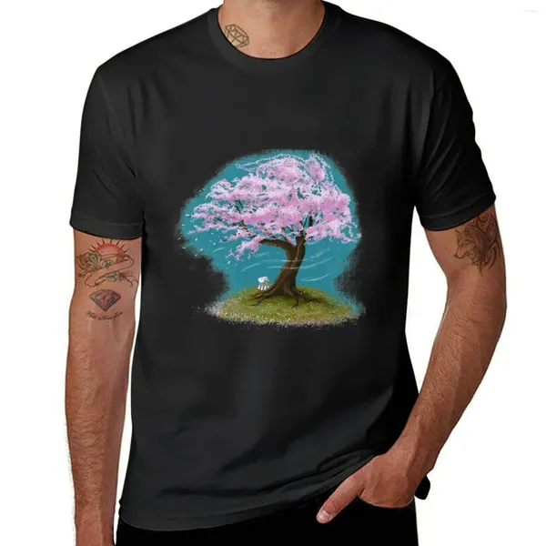 Polos da uomo Cherry Blossom Visualizzazione della t-shirt Abiti anime abbigliamento estetico Plus Tops di grandi magliette di grandi magliette