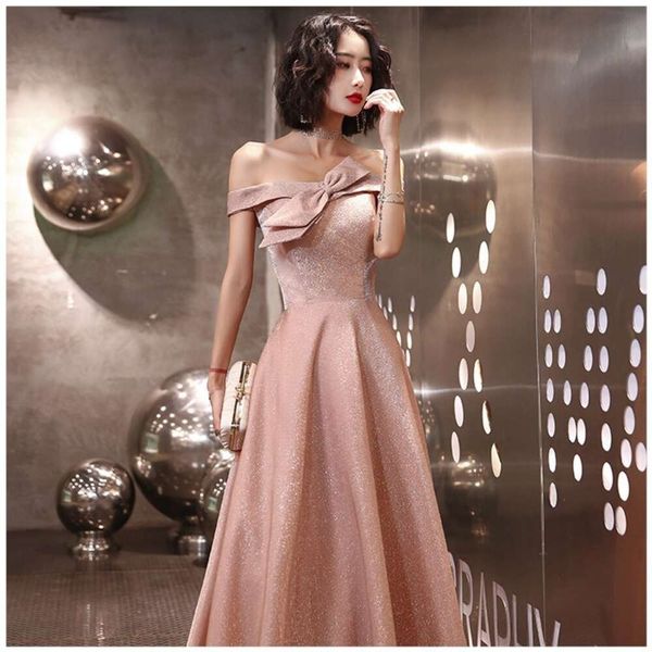 Новое вечернее розовое ежегодное собрание знаменитостей Сказочная подружка невесты может носить тонкое платье для женщин для женщин