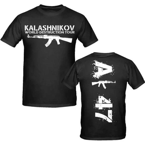 Herren T-Shirts Vintage Classic Man AK 47 T Shirt Casual Fashion Military Fan bedruckt T-Shirt Sommer O-Neck atmungsaktiv
