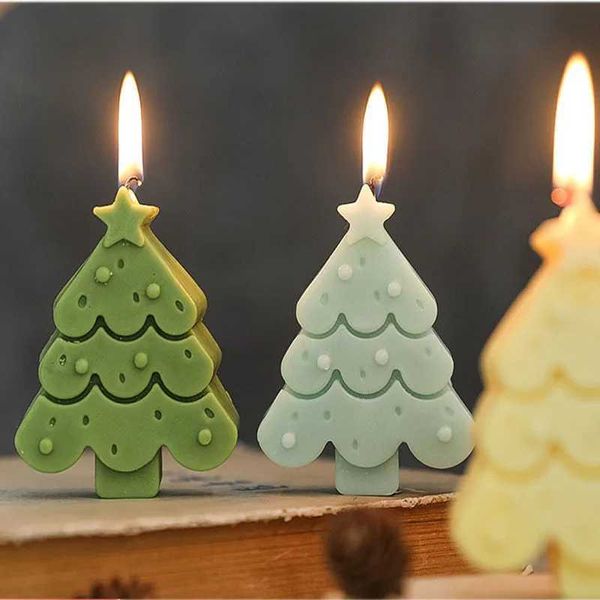 5pcs Kerzen Weihnachtskerzenurlaubsendekoration Ornamente Weihnachtsbaum Duft Kerze Dekorative aromatische Kerzen für Neujahrsdekoration