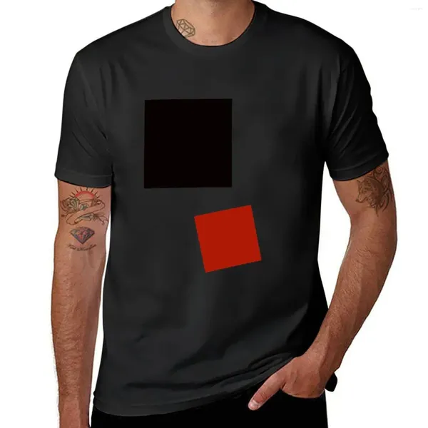 Tanques masculinos tampos de kazimir Malevich Black Square Red (1915) T-shirt Graphic T Camisetas Anime Mens de altura