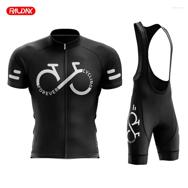 Racing Sets 2024 Summer Man Homem de Manga Curta Ciclismo Jersey Conjunto Briatável Triathlon Rouso de Mountain Bike ROPA ROPA CICLISMO ROPA CICLISMO