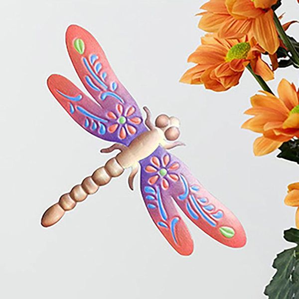 Estatuetas decorativas Dragonfly Gardening Decoração de jardinagem Artesanato de ornamento de ornamento para penduramento externo
