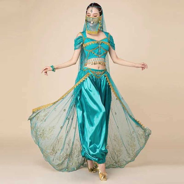 Abbigliamento etnico 2024 costume tradizionale indiano estate pakistan sarwar kamiz abito sari da donna bollywood costume da danza indiana A4l2405