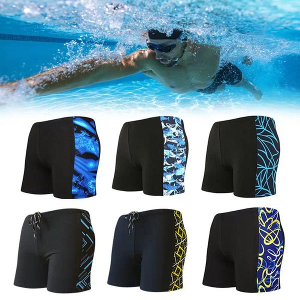 Shorts masculinos Summer Beach Trunks Terreias de roupas de banho calças boxer boxer Briefs de férias seco rápido esportes de água Slim