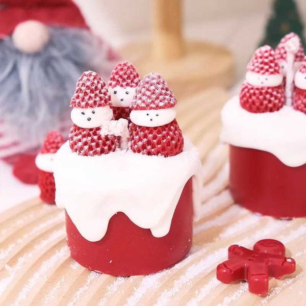 5pcs velas vela de natal gingerman bolo de outono vela 2022 Decorações para velas domésticas Centers de Natal para sala de jantar