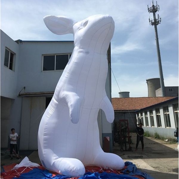 Оптовая гигантская 20 -футовая надувная модель кролика Пасхального кролика вторгается в общественные места по всему миру со светодиодным светом