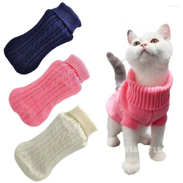 Trajes de gato Camisinho de cachorro Sweater de algodão quente Roupas de inverno cachorro CATOS Pequenos cães chihuahua coletes de estimação