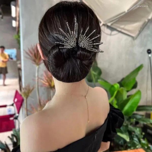 CABELO CLIPS MATHER MATHER NEGANTE ZIRCON ACESSÓRIOS Updo para mulheres Presente Vintage Luxo Lazy Man Tie Up Stick Mom Headwear