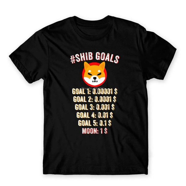 Erkek Tişörtler Erkekler Shiba Inu Token T Shires Shiba Inu Shib Coin T-Shirt Erkekler Pamuk Üstleri TS Harajuku Strtwear T240510