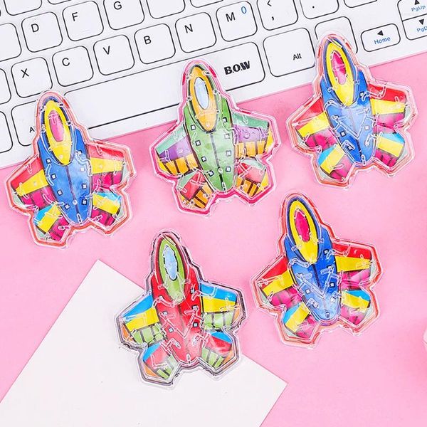 Parti Favorisi 12 PCS Eğlenceli Çocuklar Günü Doğum Günü Hediyesi Şeffaf Uçak Yürüyen Top Labirent Oyunu Pinata Dolgu Hediyeleri Çanta Oyuncakları Hediye 6x7cm