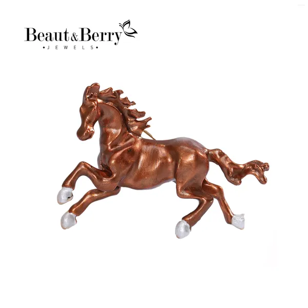 Броши Beautberry Mustery Horse for Women Unisex Animal Pins Многоцветные дополнительные случайные аксессуары для вечеринок подарки