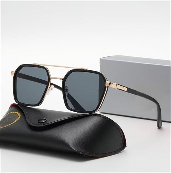 Com o modelo de caixa g15 de alta qualidade designer duplo óculos de sol homens ponte feminino lentes clássicas de luxo de óculos de sol pro design de aviador adequado praia de moda adequada