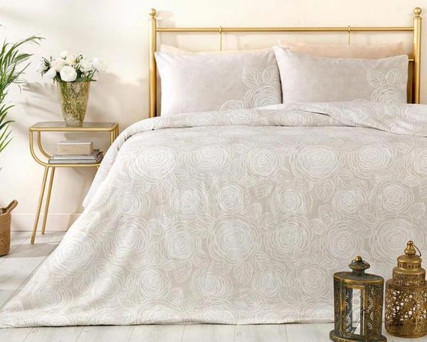 Set di biancheria da letto rosa rosa doppia copripiumino set di coperture in cotone grigio eleganza pura eleganza singolo tessuto di qualità
