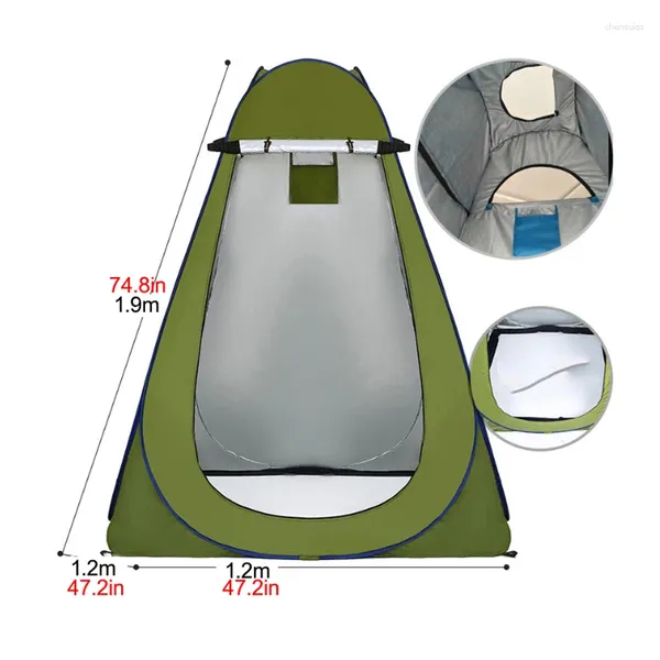 Zelte und Unterkünfte tragbare Privatsphäre Duschtoilettencamping Automatisches Zelt Camouflage/UV -Funktion Outdoor -Dressing Zelt/POGROGRAY mit Tasche