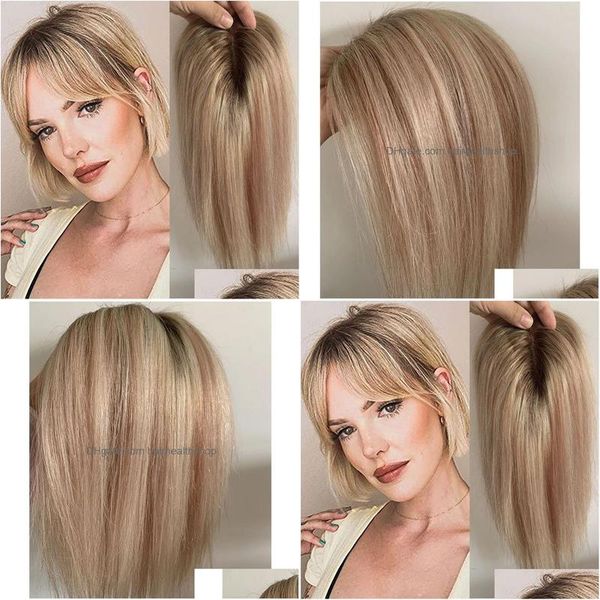 Салон уток топперы Remy Hair Topper 120 Плотность натуральная парик