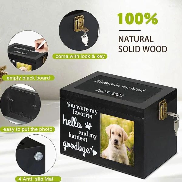 Hundebekleidung große Haustier Urnenzubehör PO Rahmen Universal Urn Memorial Letter Supplies Keepsake Box
