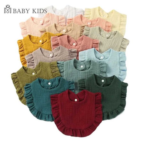 Bibs Burp Cloths Corean Style Baby Footing Pool Bib Baby Lace Saliva Полотенце с мягкой хлопчатобумажной тканью, подходящей для новорожденных D240513