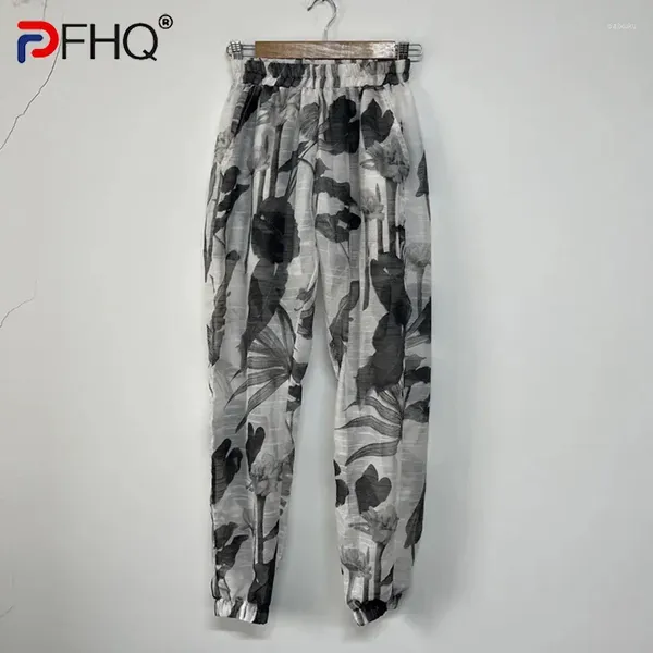 Мужские брюки pfhq цветы печатать китайский стиль.