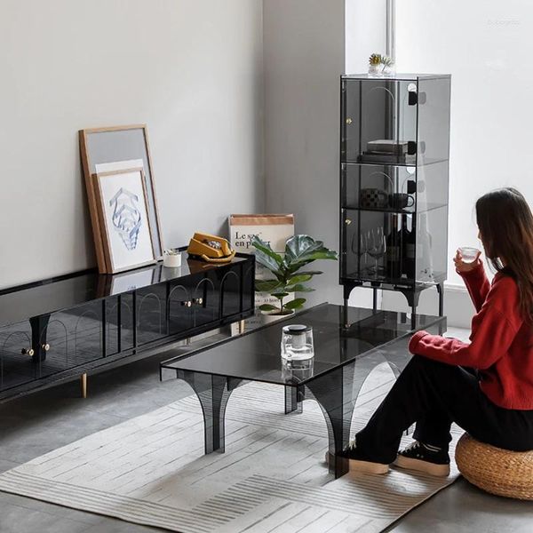 Placas decorativas minimalistas modernos 2,4 m Sala de estar de armazenamento em casa TV Stand