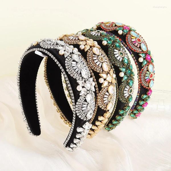 Клипы для волос модная и креативная повязка на голову в стиле барокко с бриллиантами