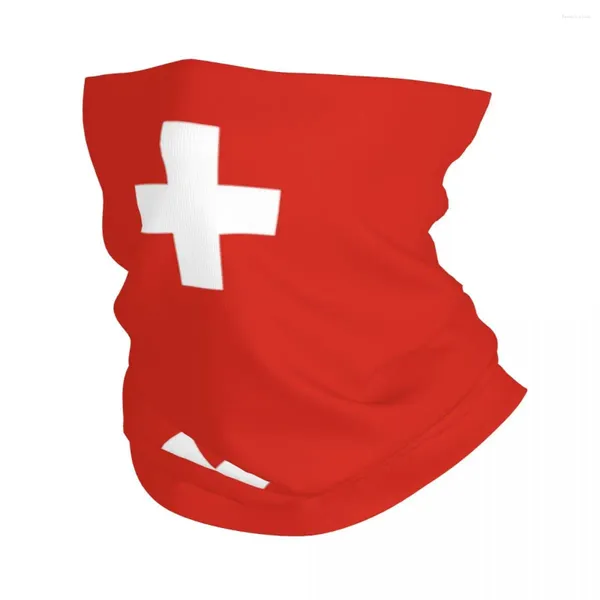 Schals Schweizer Schweiz Flagge Bandana Nacken Gamper Gedruckte Maske Schal Mehrzwecke Balaclava Wanderfischen für Männer Frauen Erwachsene Waschbar