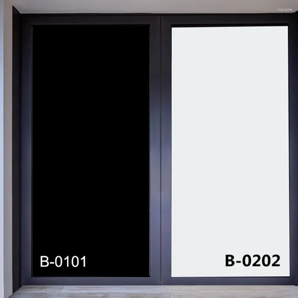 Fensteraufkleber Sunice Black/White Privacy Film Frostiertes Glas für Kleber Anti -UV -Tönung Home Dusche und Büro