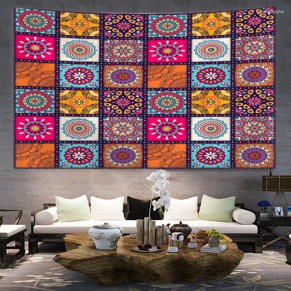 Wandteppiche Mandala Malerei Landschaft Dekoration Wand Wandteppich Stumpf Raum hängende Wasserfall und Baumdekor Vintage Schlafzimmer