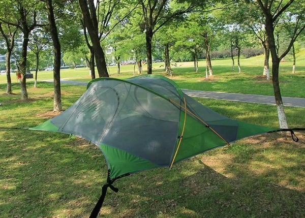 Zelte und Unterkünfte Camping-Hängematten Große tragbare Camping für 2-4 Personen benutzten Familienzelte Outdoor-Aktivitäten Wanderweg 240511