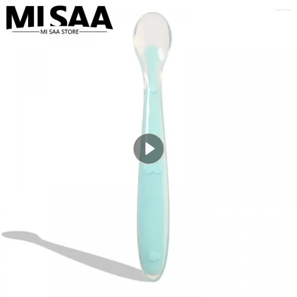 Spoons Rice Paste Spoon Grado Gel di silice Adatto per i bambini di età superiore a 4 mesi