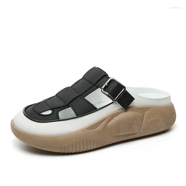 Sapatos casuais tendência de verão Little White Versatile Bottom Sports Sandálias elevadas de sandálias elevadas Altura 5cm