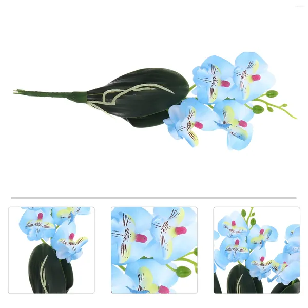 Fiori decorativi 3 pezzi Disposizione floreale fai -da -te forniture di seta Piante Orchide di orchide