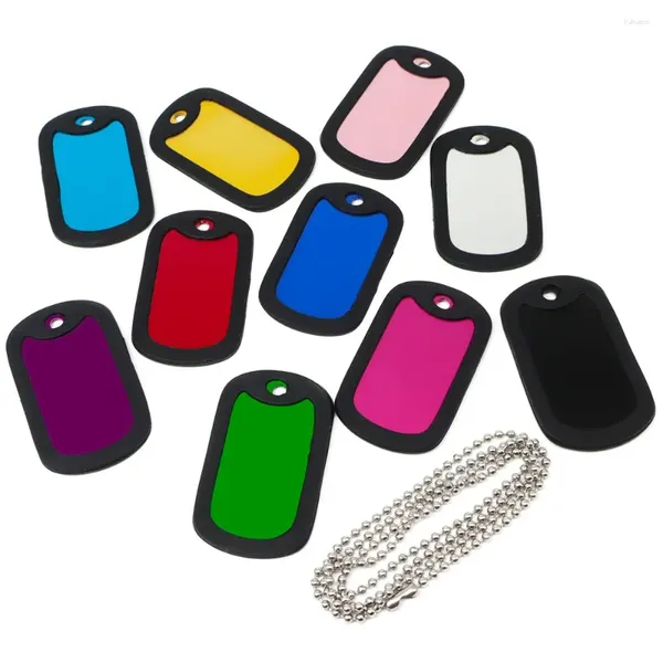 Tag del cane 100pcs Tag blanci all'ingrosso per uomo a pendente Laser Incisione delle caratteristiche delle chiavi Catene chiave