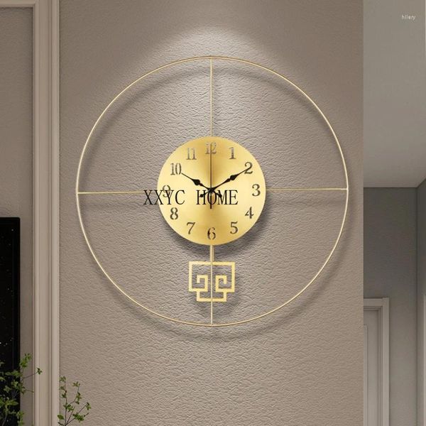 Orologio da parete orologio soggiorno casa moda moderna orologio tascabile minimalista in ottone decorativo