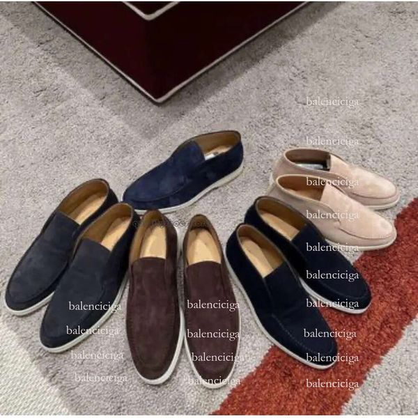 Lp loafrs dSignr loro piano shos loro sho op walk sud shos mann womn lathr shos mns hoher Top Slip auf Casual Walks Flats Classic Ankl -Stiefel