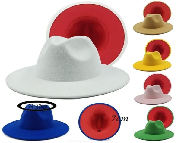 Fedoras Mens Cap Jazz S Cowboy für Frauen und Männer doppelt Color Cap Top Hut Großhandel 2207181879955