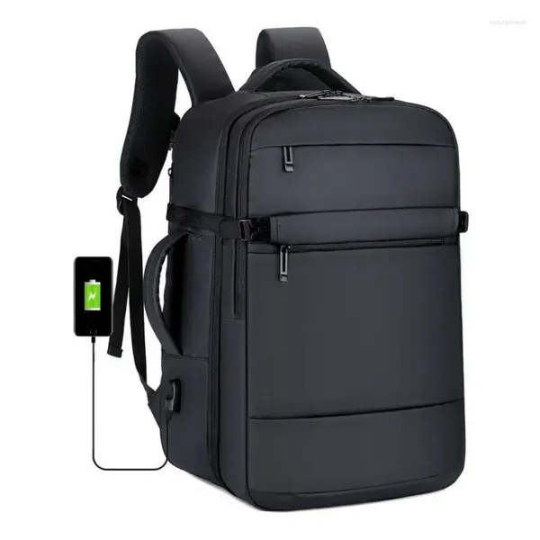 Backpack maschile maschile estensibile computer di ricarica USB per computer estensibile con laptop estensione tasca per scarpe