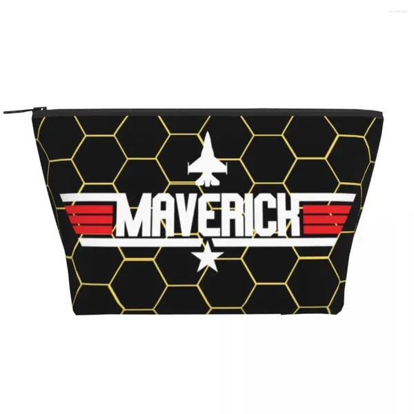 Косметические сумки на заказ Top Gun Maverick Sack Bag Women Women Film Makeup Organizer Lady Beauty Storage Dopp комплект